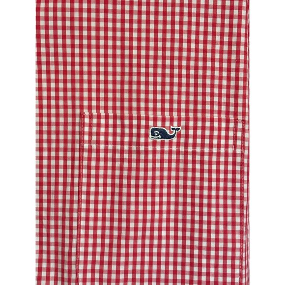 Vineyard Vines Mens Shirt Gingham Stretch Poplin Long Sleeve Button Down - Picture 5 of 13
